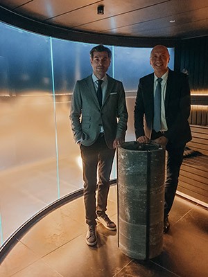 Maxime Wucher Directeur de l'Hôtel du Parc & Franck Trecco PDG d'Hydroconcept