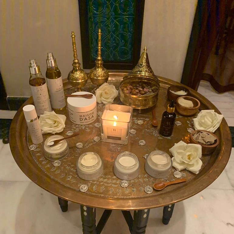 Maison d Asa produits au Spa du Anantara Dubai Palm