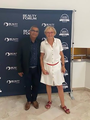 Pradip Bala, PDG Health and Beauty France et Vladi Kovanic, directrice de VK Organisation et organisatrice du Forum HOTel&SPA