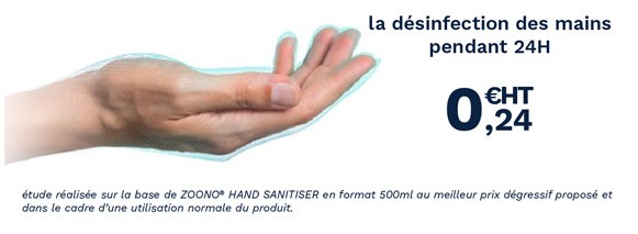 Pbi Zoono - la désinfection des mains pendant 24H 