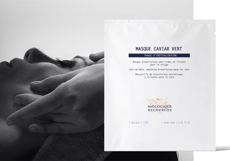 Premier masque infusé au Caviar Vert pour un effet repulpant et anti-rides