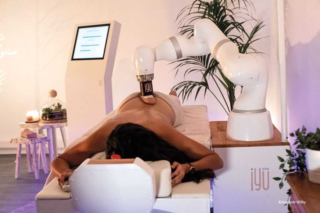 iYU® offre ainsi une expérience de massage totalement autonome car elle ne nécessite aucune assistance humaine.