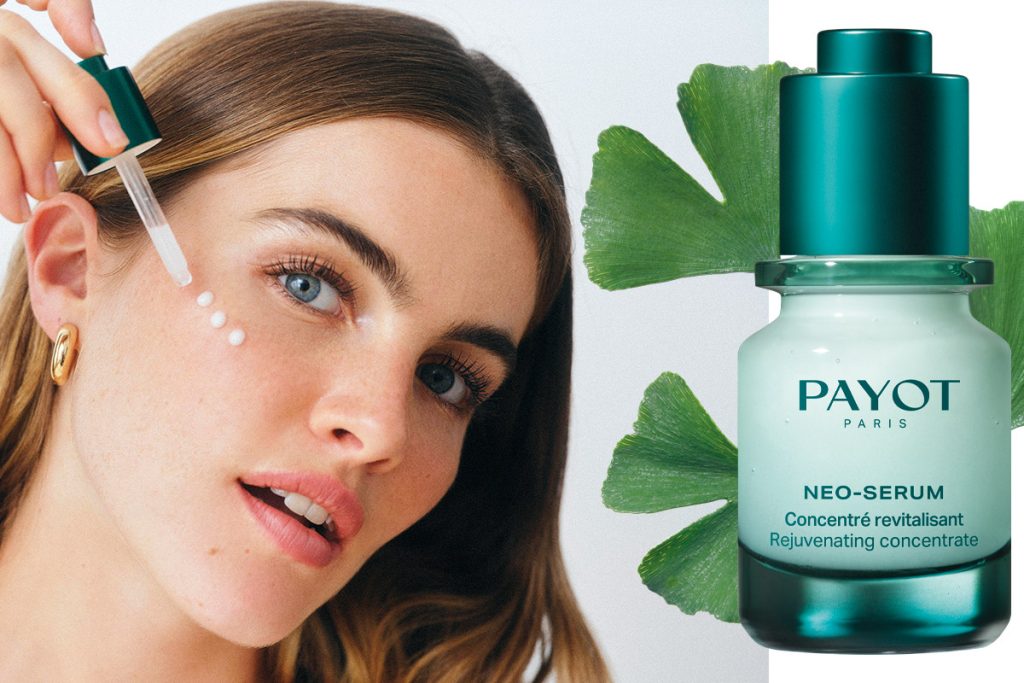 Le flacon du Néo-Sérum arbore un design inspiré de l’univers apothicaire, à la fois tendance et raffiné. Sa teinte verte évoque les feuilles de ginkgo biloba, actif phare et breveté de la formule. Pour la première fois, un extrait breveté de feuilles de ginkgo biloba, concentré en cyclitols, est intégré dans un soin afin de transmettre à la peau ses extraordinaires pouvoirs de longévité.