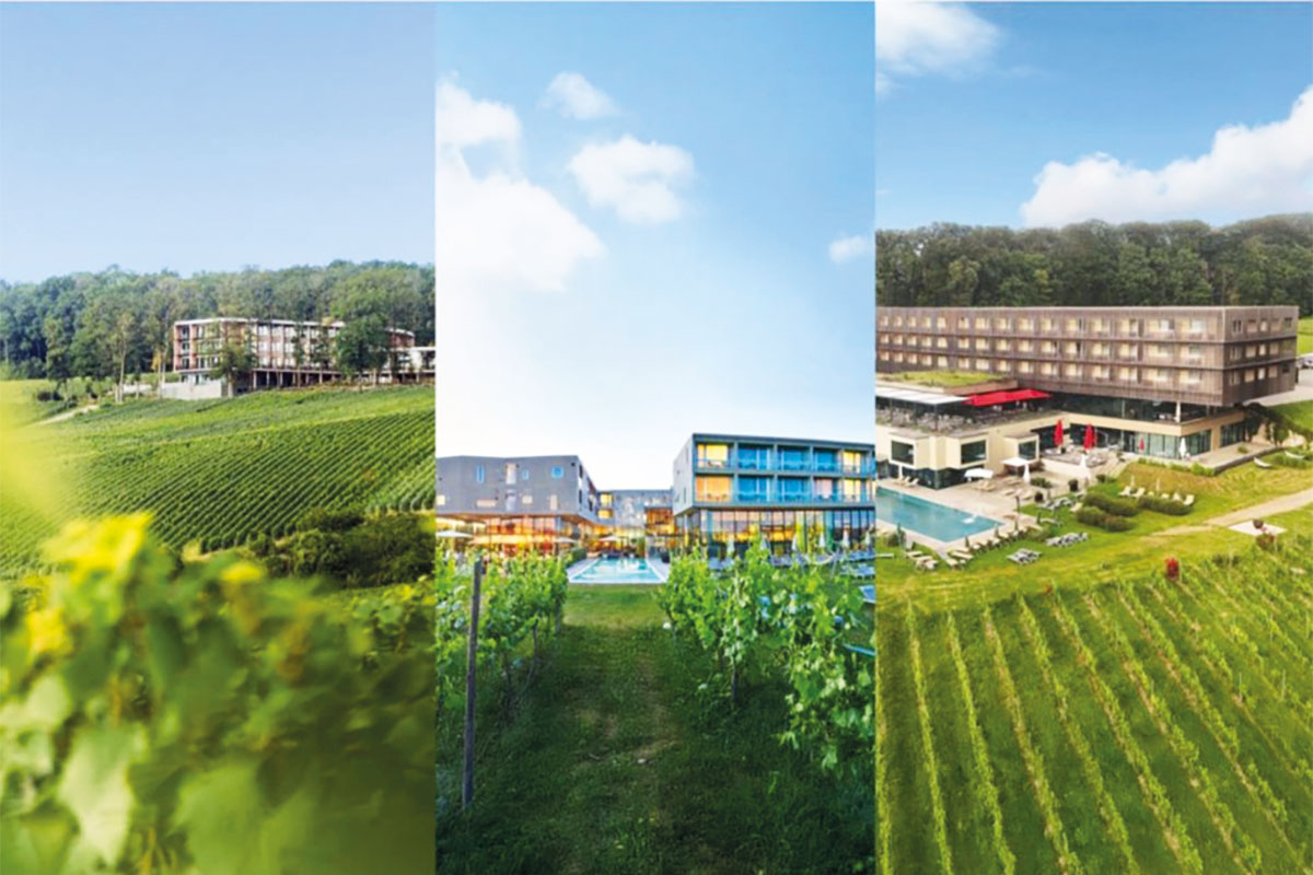Au milieu des vignes : les trois hôtels LOISIUM Wine & Spa existants en Champagne (France), à Langenlois (Autriche) et en Styrie du Sud (Autriche).
