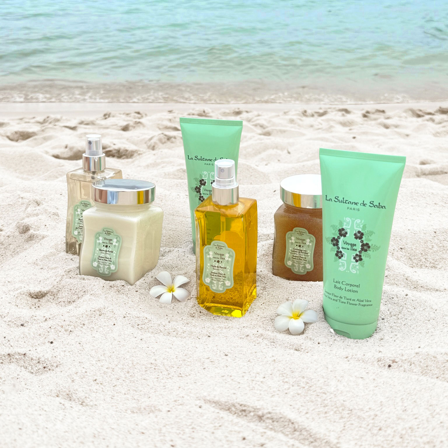Escale tropicale avec La Sultane de Saba : Voyage dans les iles senteur Fleur de Tiaré & Aloe Vera