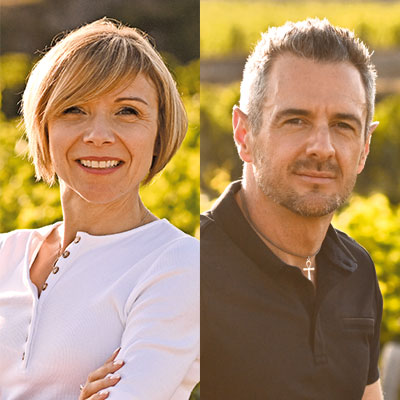 edouard damidot Président de Vinésime de luxe « Enivrance, collection de soins d’exception associée à un protocole, a été pensée pour répondre aux exigences des Spas et des Spas hôteliers. » marie damidot Co-directrice de Vinésime