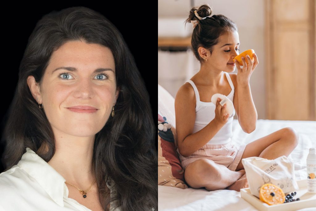 Les fruits sont au cœur de l’ADN de Toofruit. Un nom inspiré de « two fruits », en référence aux deux fruits choisis dans chaque formule pour leurs bienfaits pour la peau.