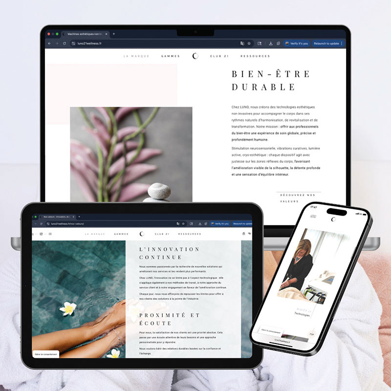 Le nouveau site web de Luno 21, vitrine de son expertise holistique du soin