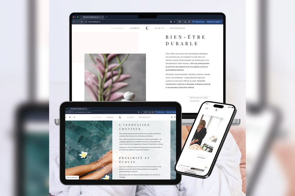Le nouveau site web de Luno 21, vitrine de son expertise holistique du soin