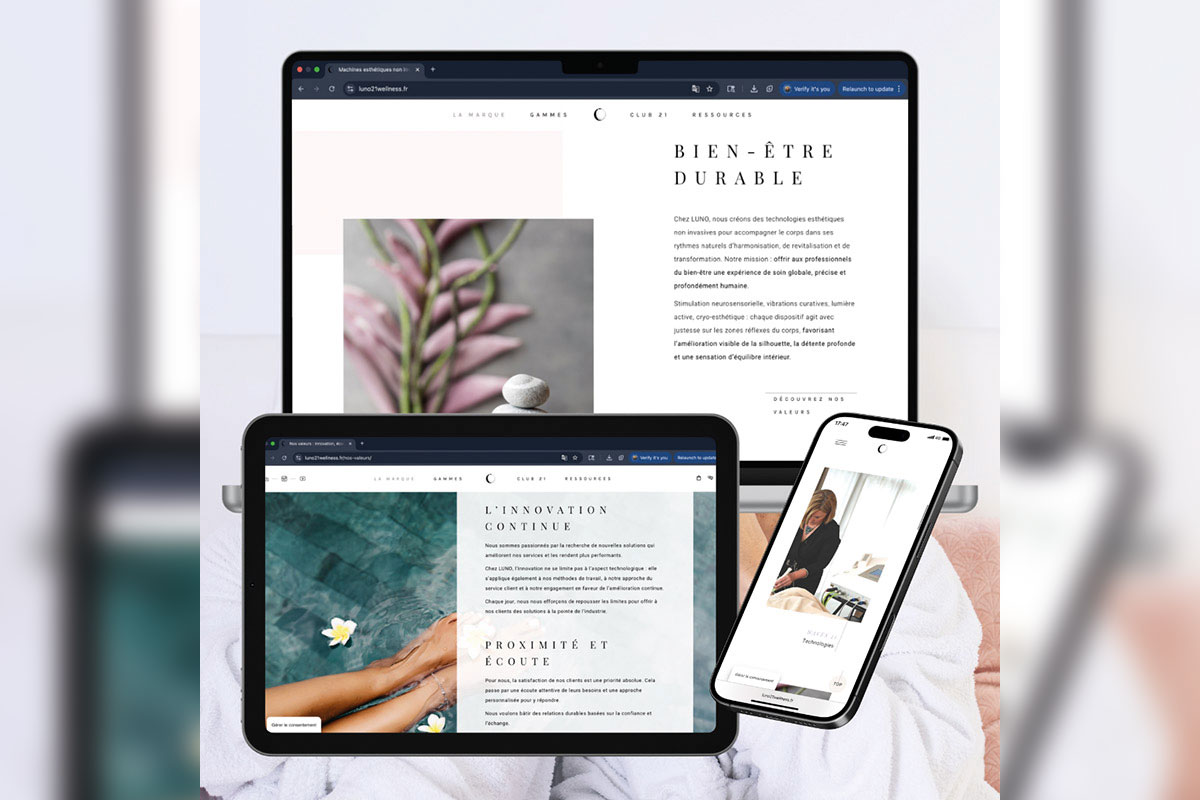 Le nouveau site web de Luno 21, vitrine de son expertise holistique du soin