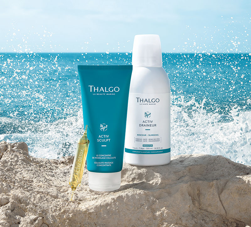 Un programme à domicile, avec des produits In & Out, fait partie intégrante de la Méthode Activ Sculpt de THALGO.
