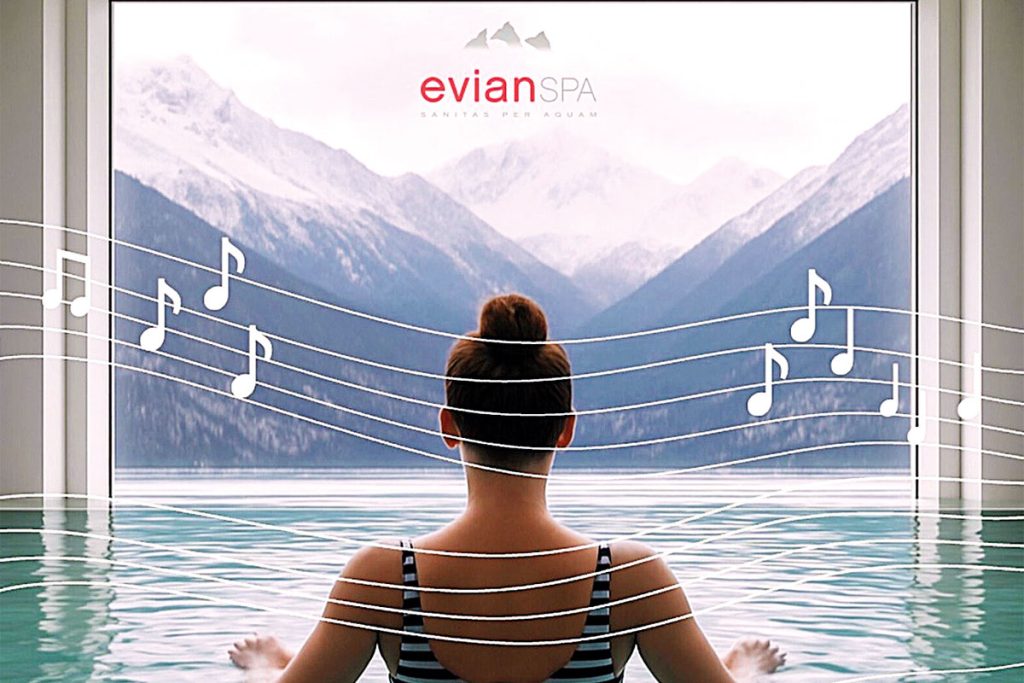 Avec sa nouvelle identité sonore, evian®SPA transforme la musique en signature sensorielle.