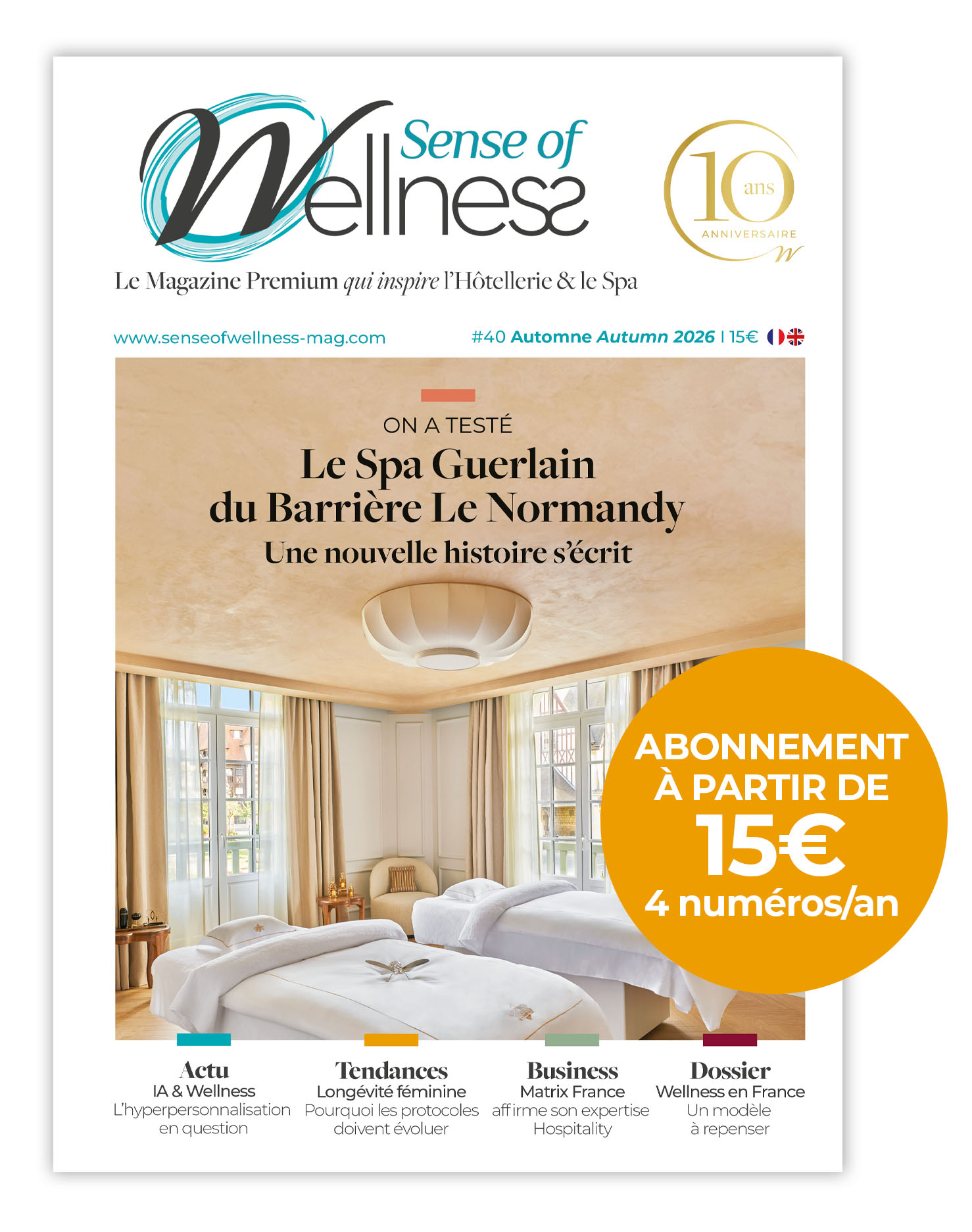 Couverture du magazine Sense of Wellness sur l’Hospitality Wellness