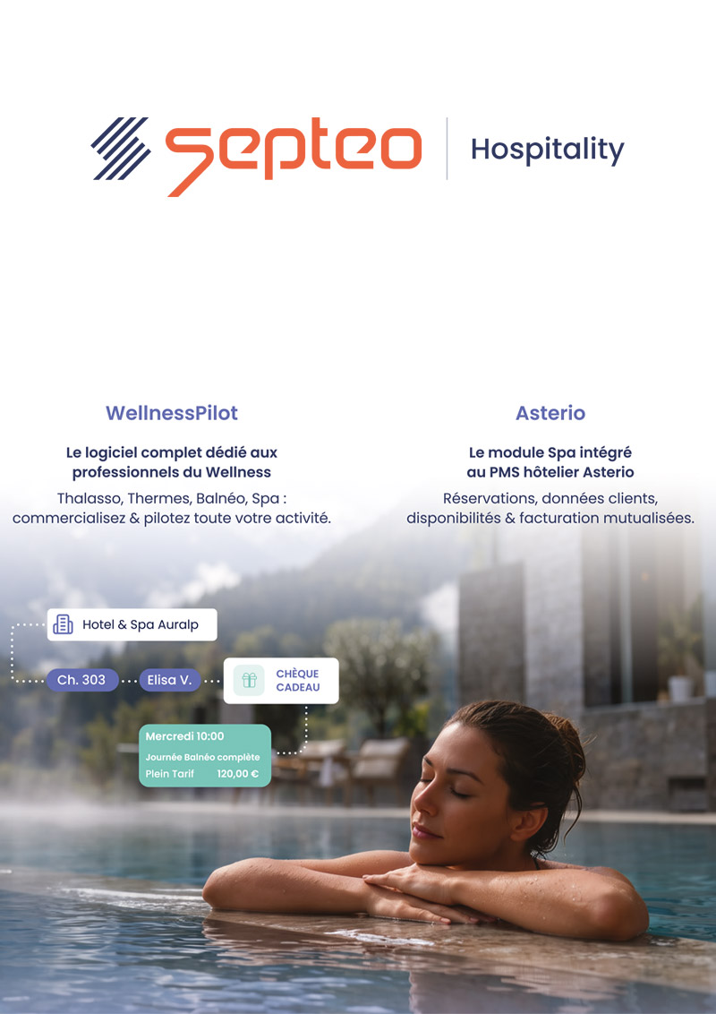 Septeo Hospitality accompagne les professionnels du Wellness dans la digitalisation de leurs activités depuis plus de 40 ans.